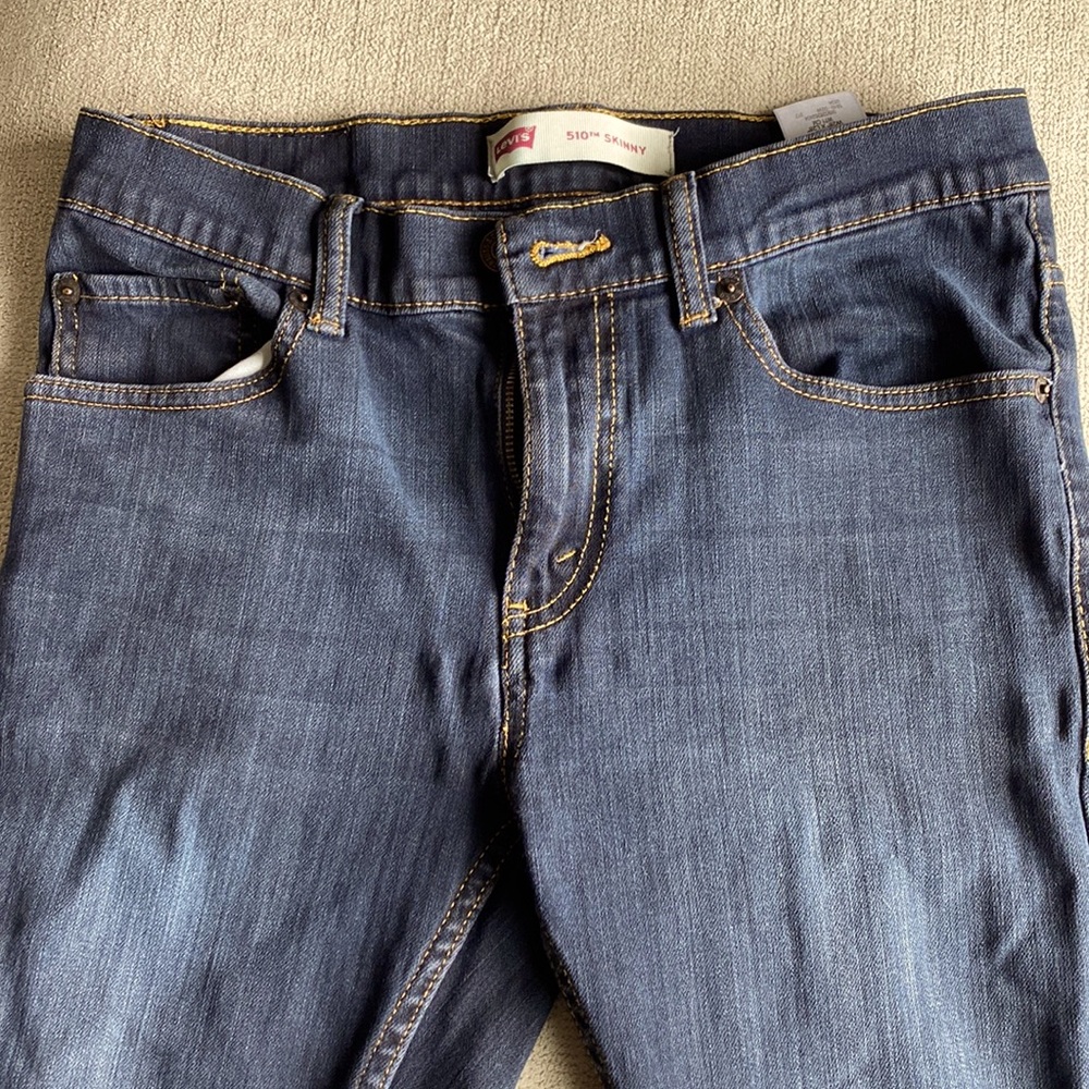 501 skinny boys size 16 dark blue jeans